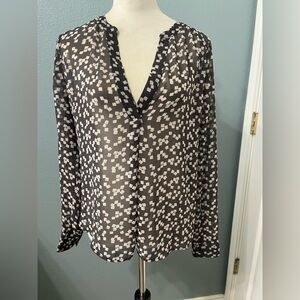 Halogen Monochrome Geometric Blouse